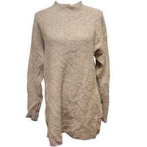 Old‎ Navy Oversized Cozy Plush Textured Tunic Sweater Women's Large in Camel